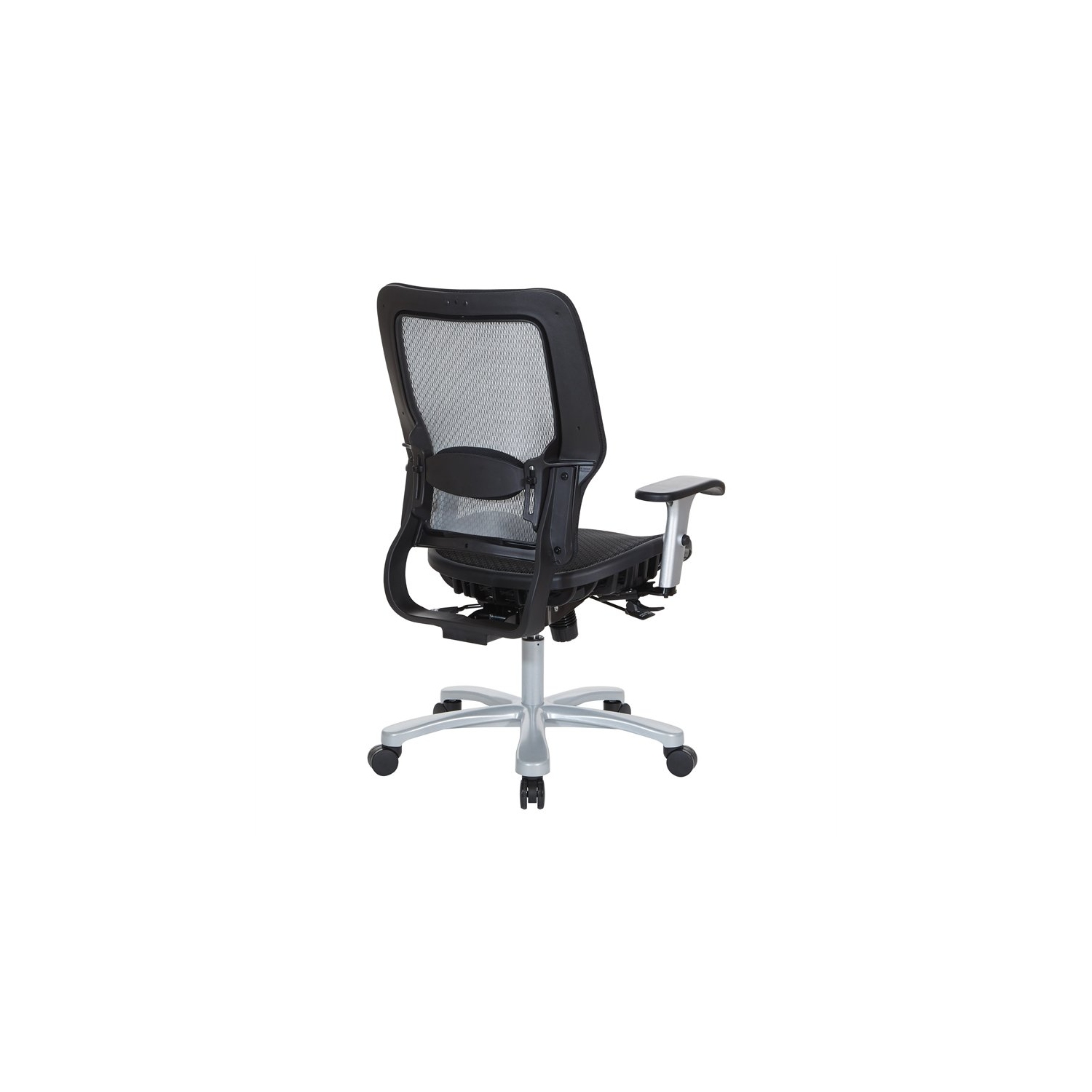 Air Grid Seat and Back Big & Tall Chair in Black Fabric