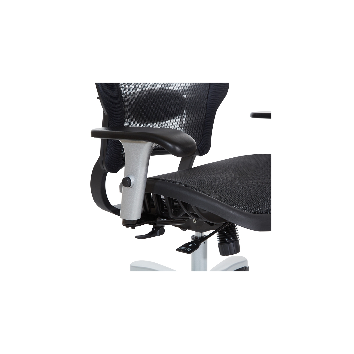 Air Grid Seat and Back Big & Tall Chair in Black Fabric