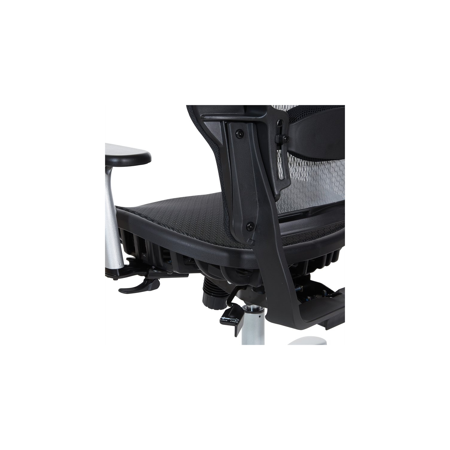 Air Grid Seat and Back Big & Tall Chair in Black Fabric