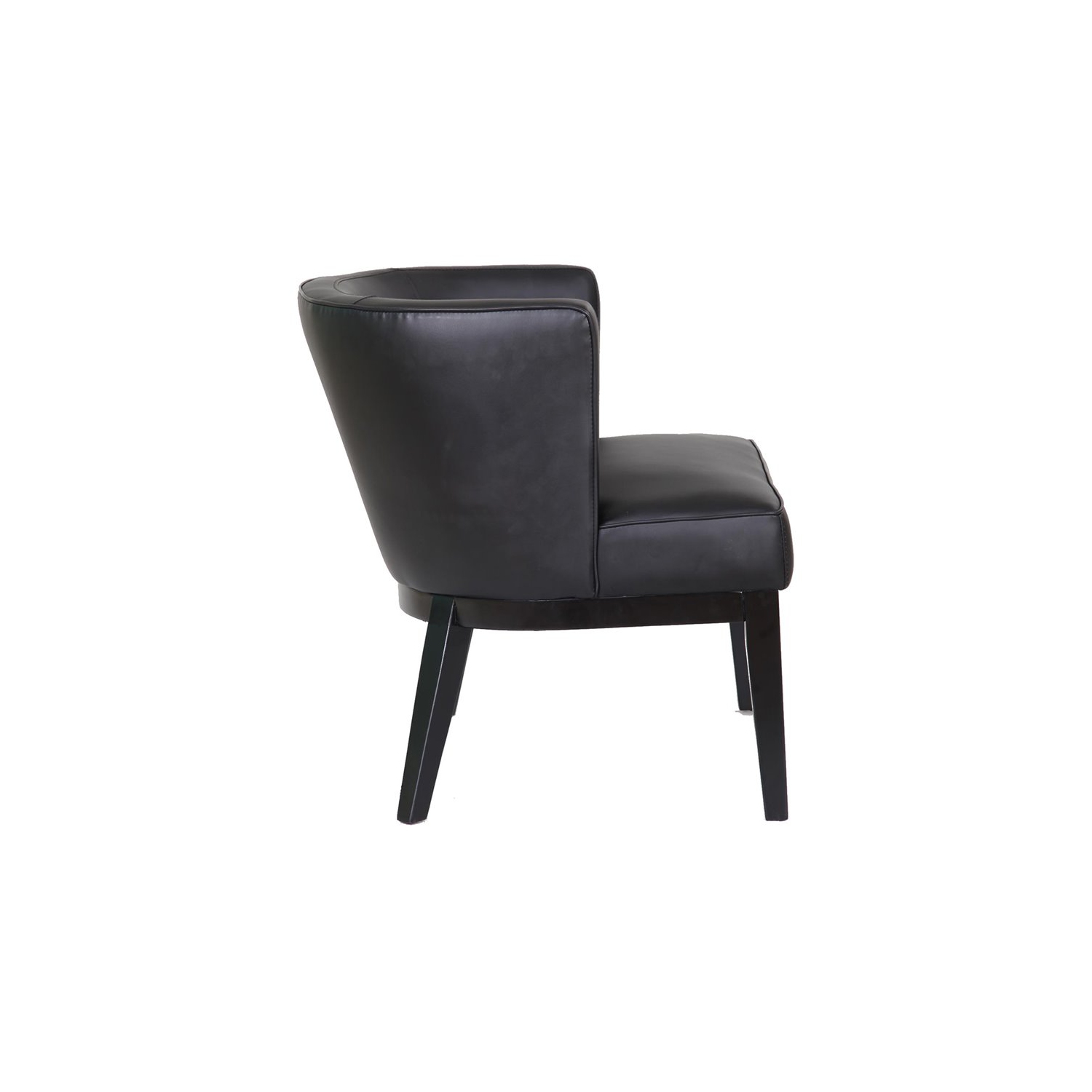 Boss Office Ava Faux Leather Reception Chair in Black and Driftwood