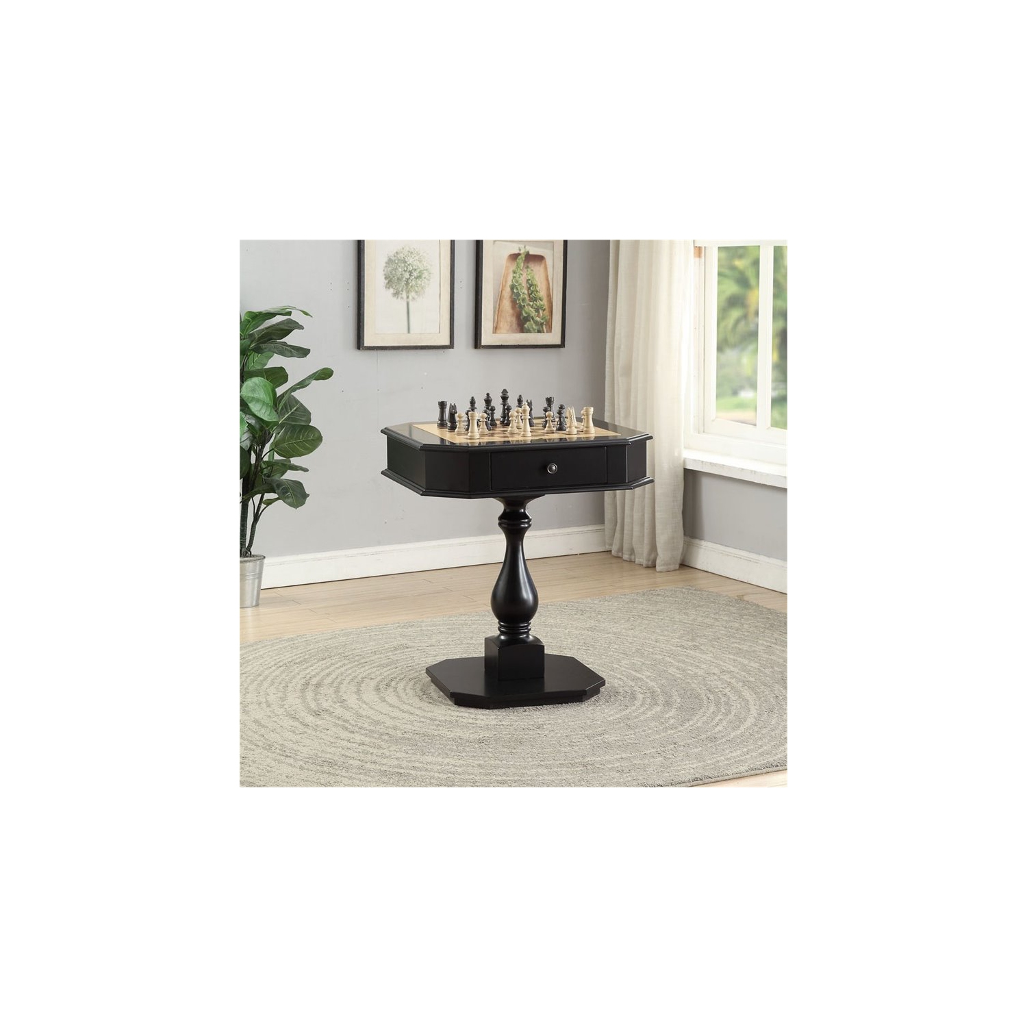 LA table de jeu ACME Bishop est noire