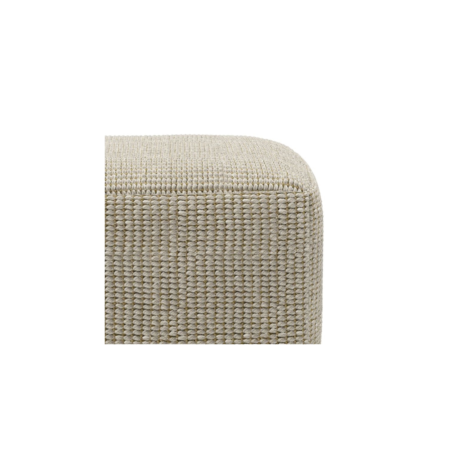 Simpli Home Zelma Boho Square Woven Pouf in Cream and Natural