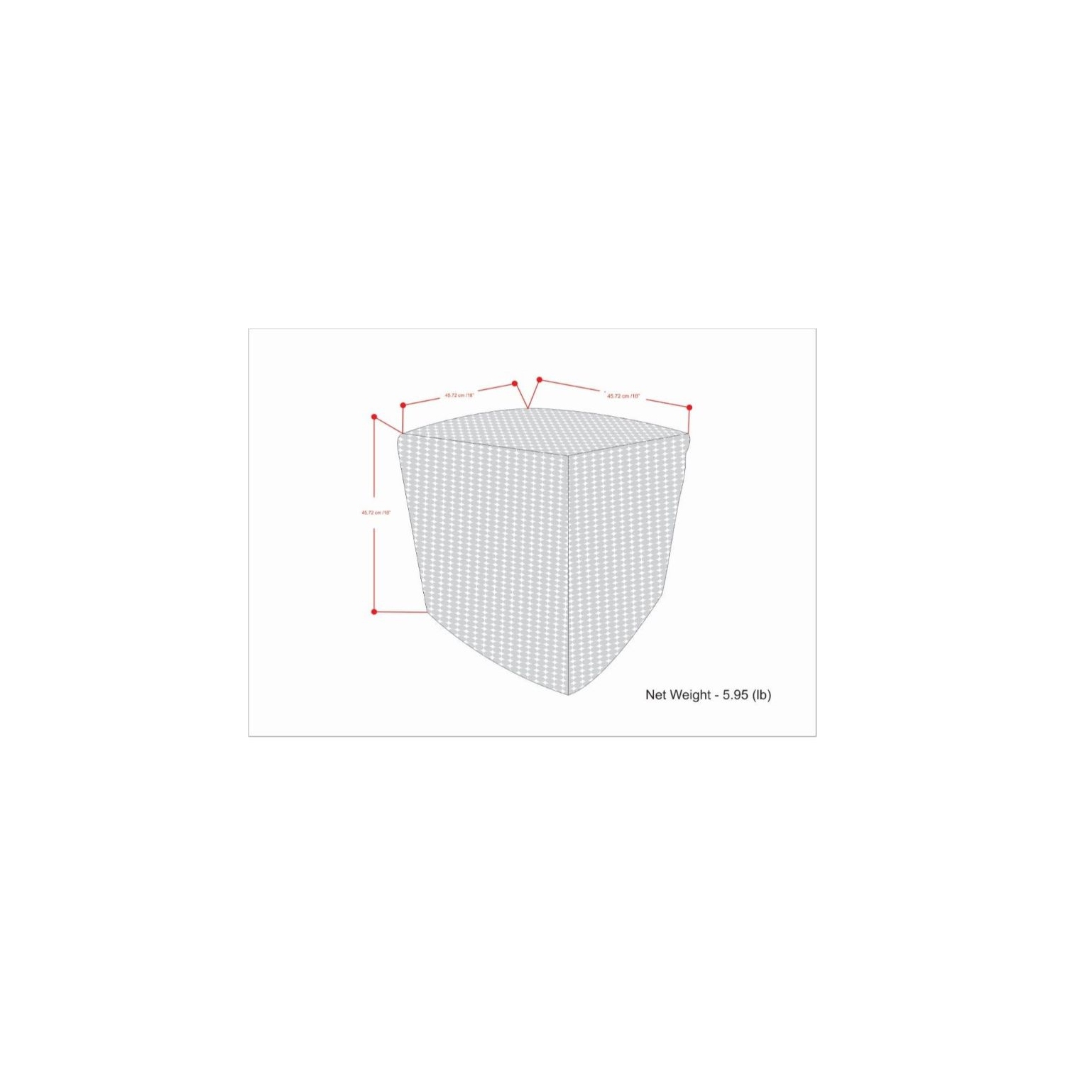 Simpli Home Zelma Boho Square Woven Pouf in Cream and Natural