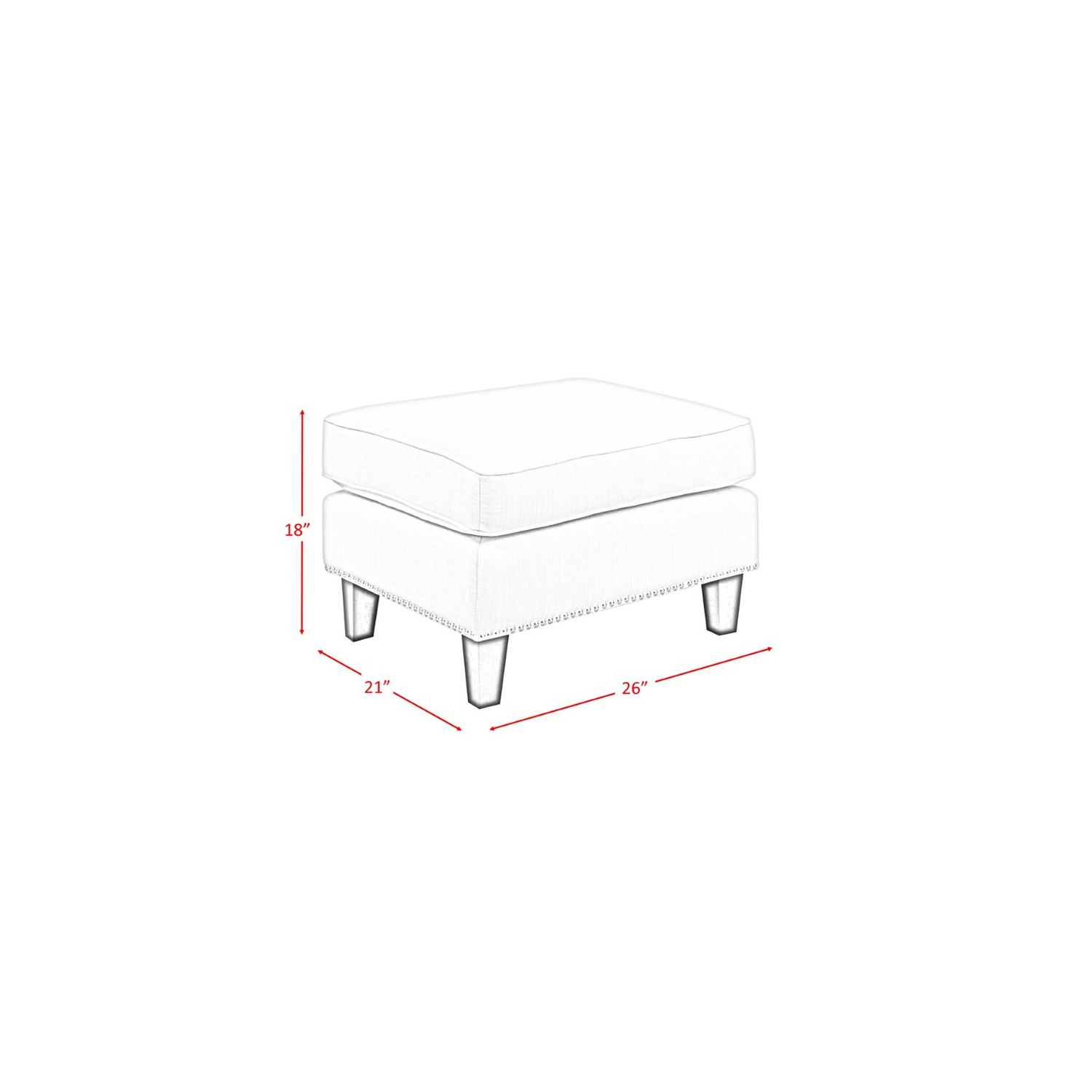 Pouf Emery de Picket House Furnishings - Sarcelle