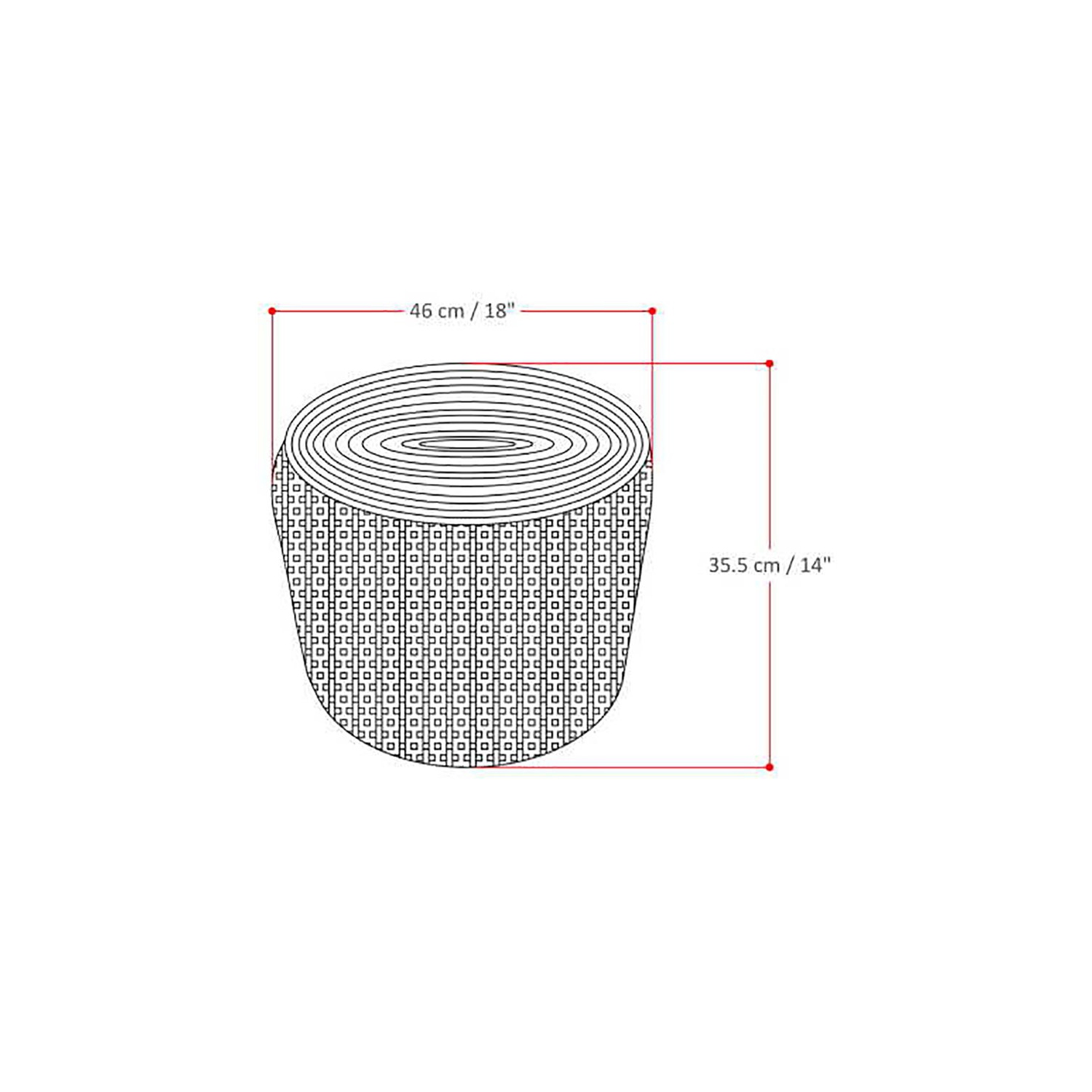 Pouf rond tressé Larissa Boho en jute naturelle de Simpli Home