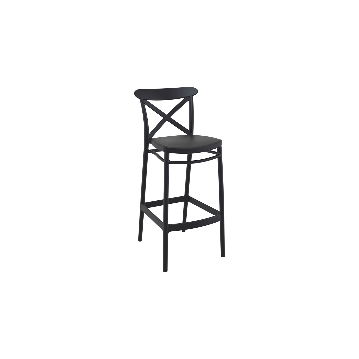 Compamia Cross Indoor Outdoor Bar Stool Black