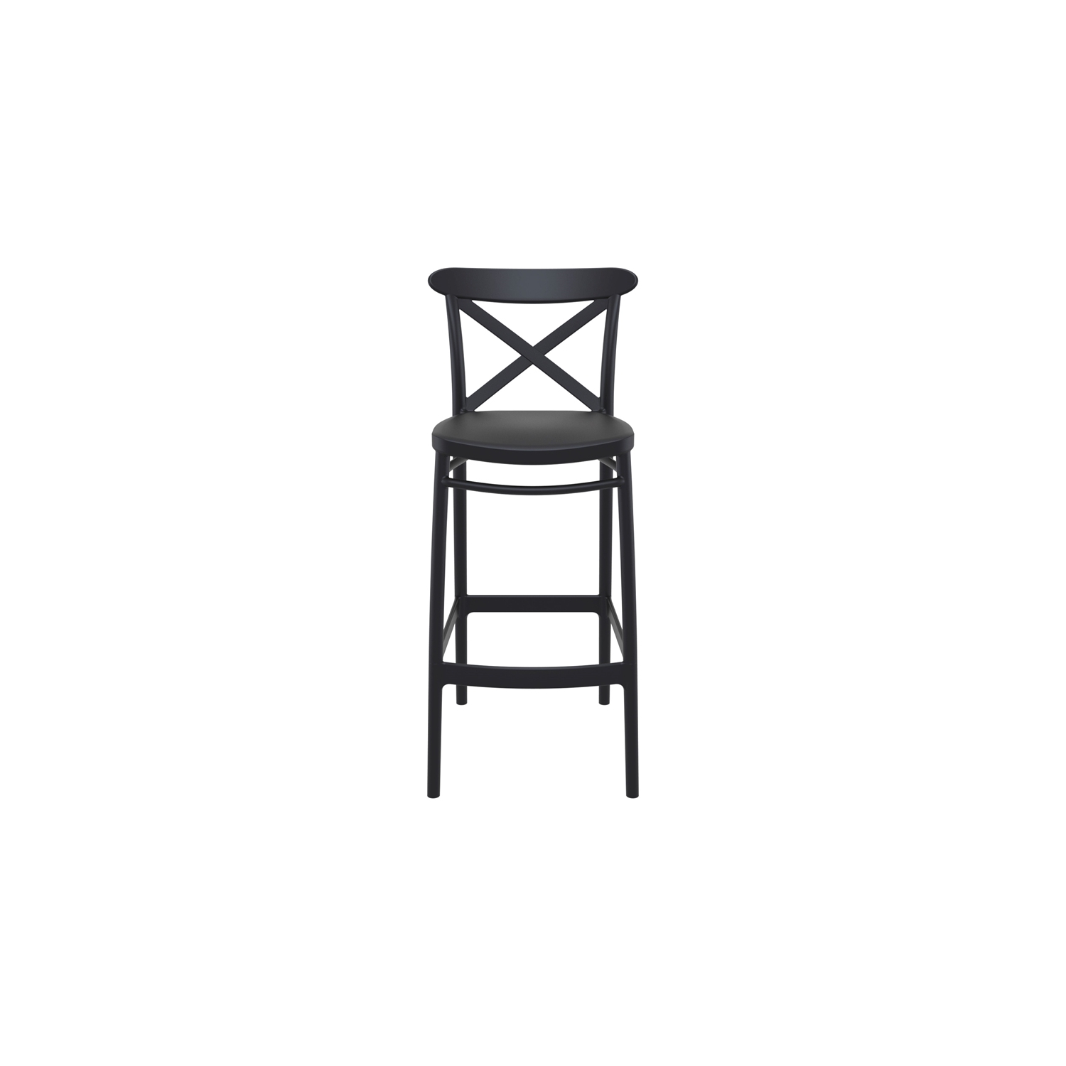 Compamia Cross Indoor Outdoor Bar Stool Black