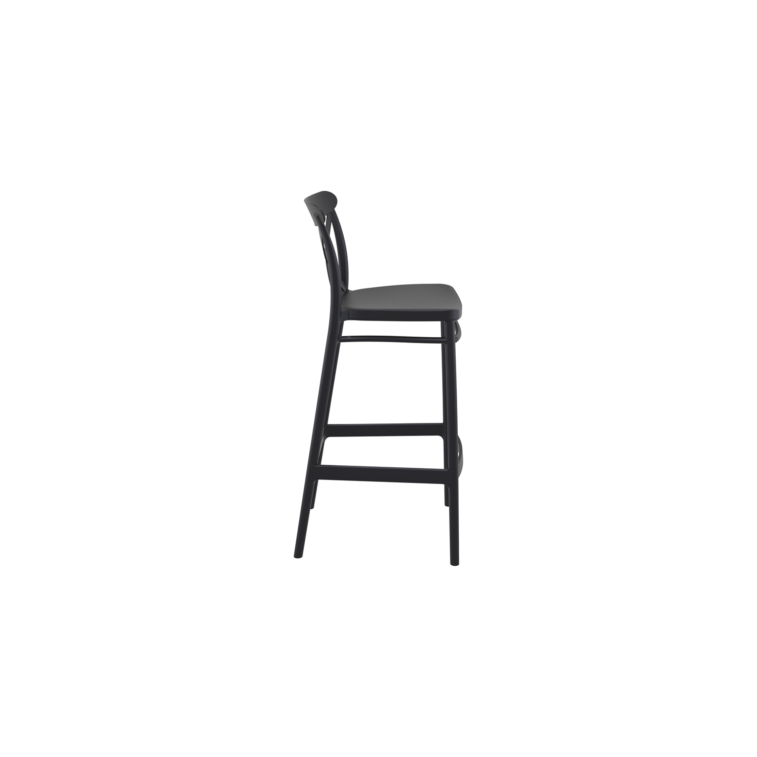 Compamia Cross Indoor Outdoor Bar Stool Black