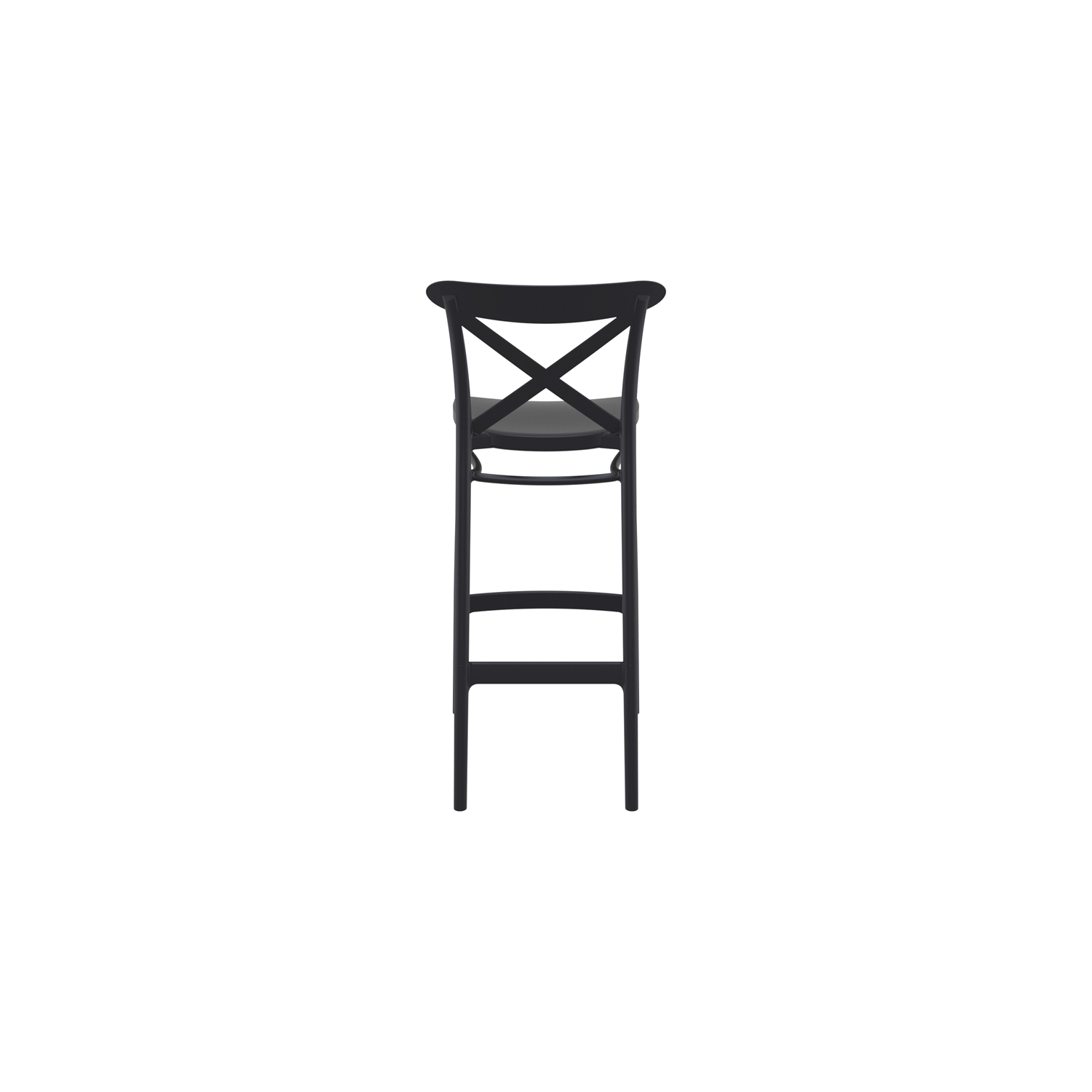 Compamia Cross Indoor Outdoor Bar Stool Black