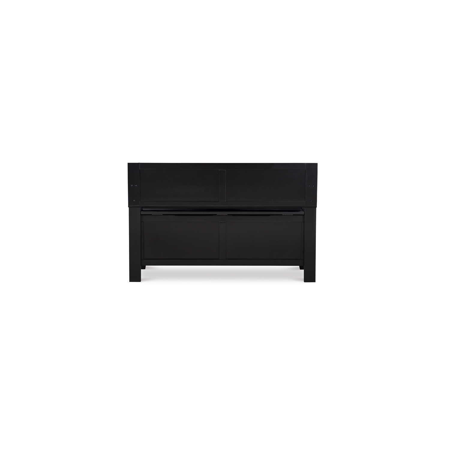 Linon Carlton Padded Storage Bench in Black