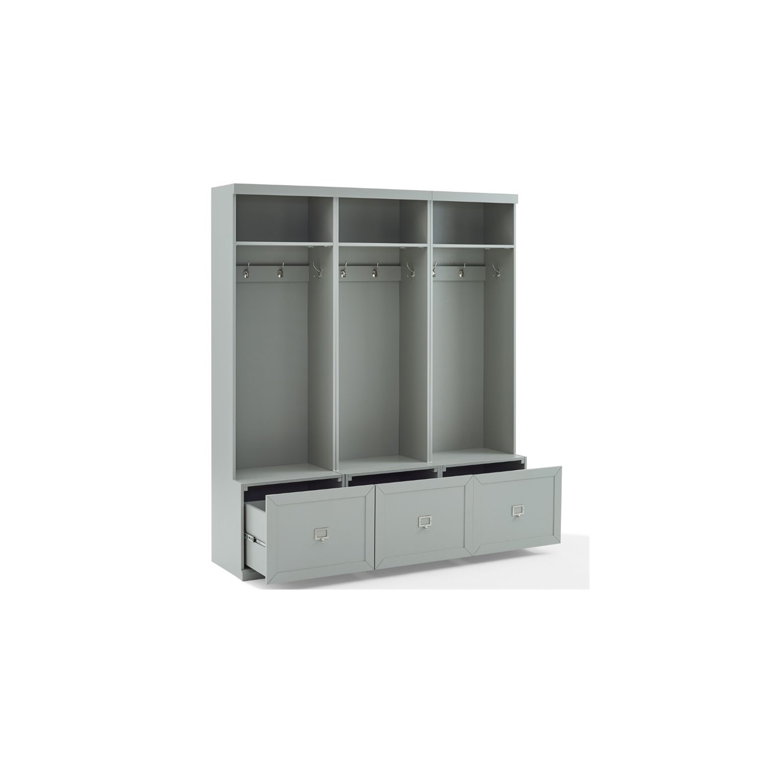 Crosley Furniture – Portemanteau moderne en bois Harper en gris