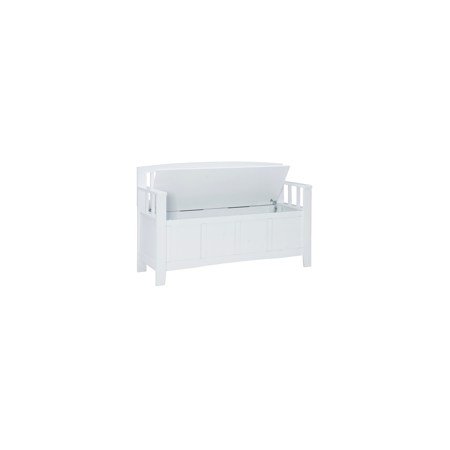 Banc de rangement en bois Linon Cynthia, blanc