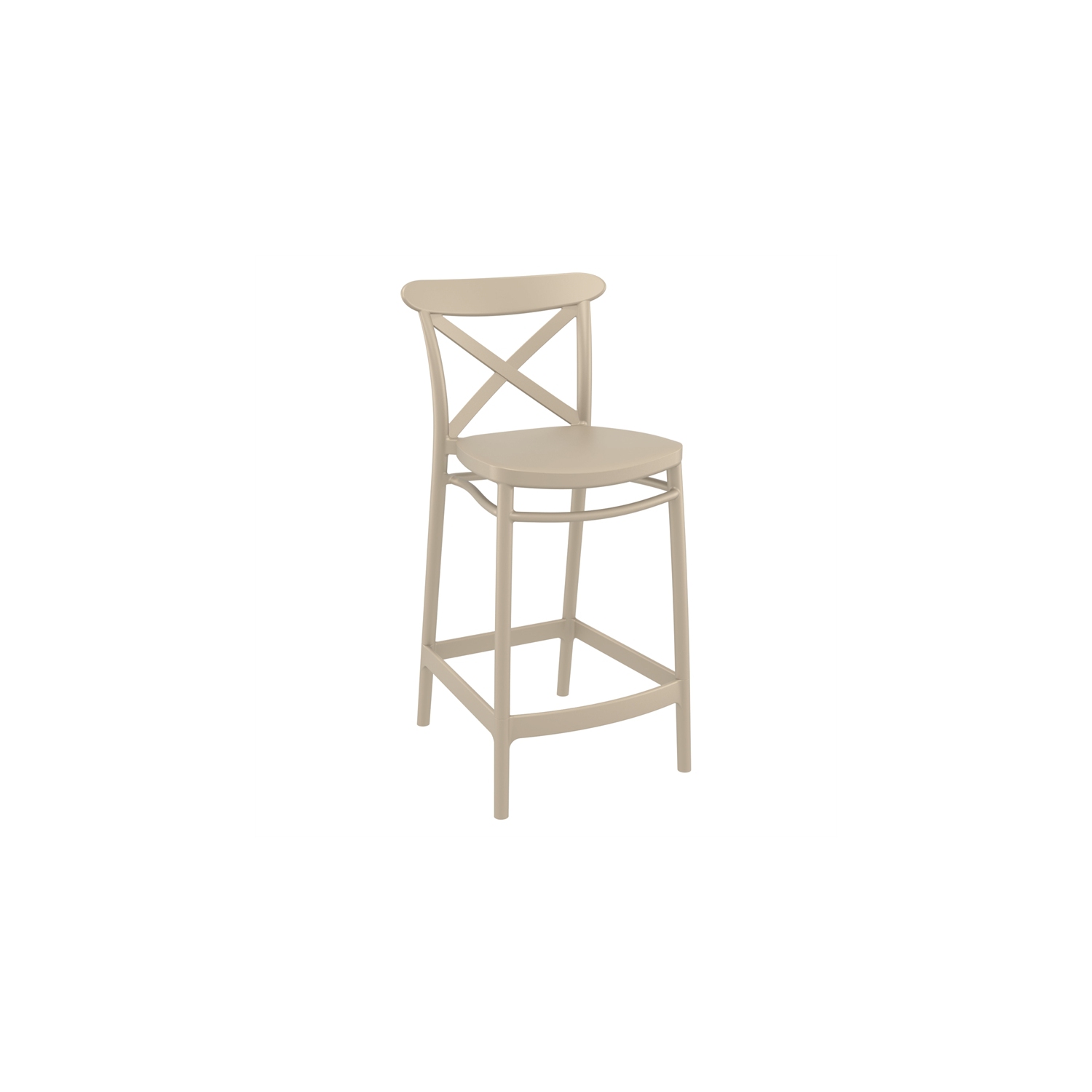 Compamia Cross Indoor Outdoor Counter Stool Taupe