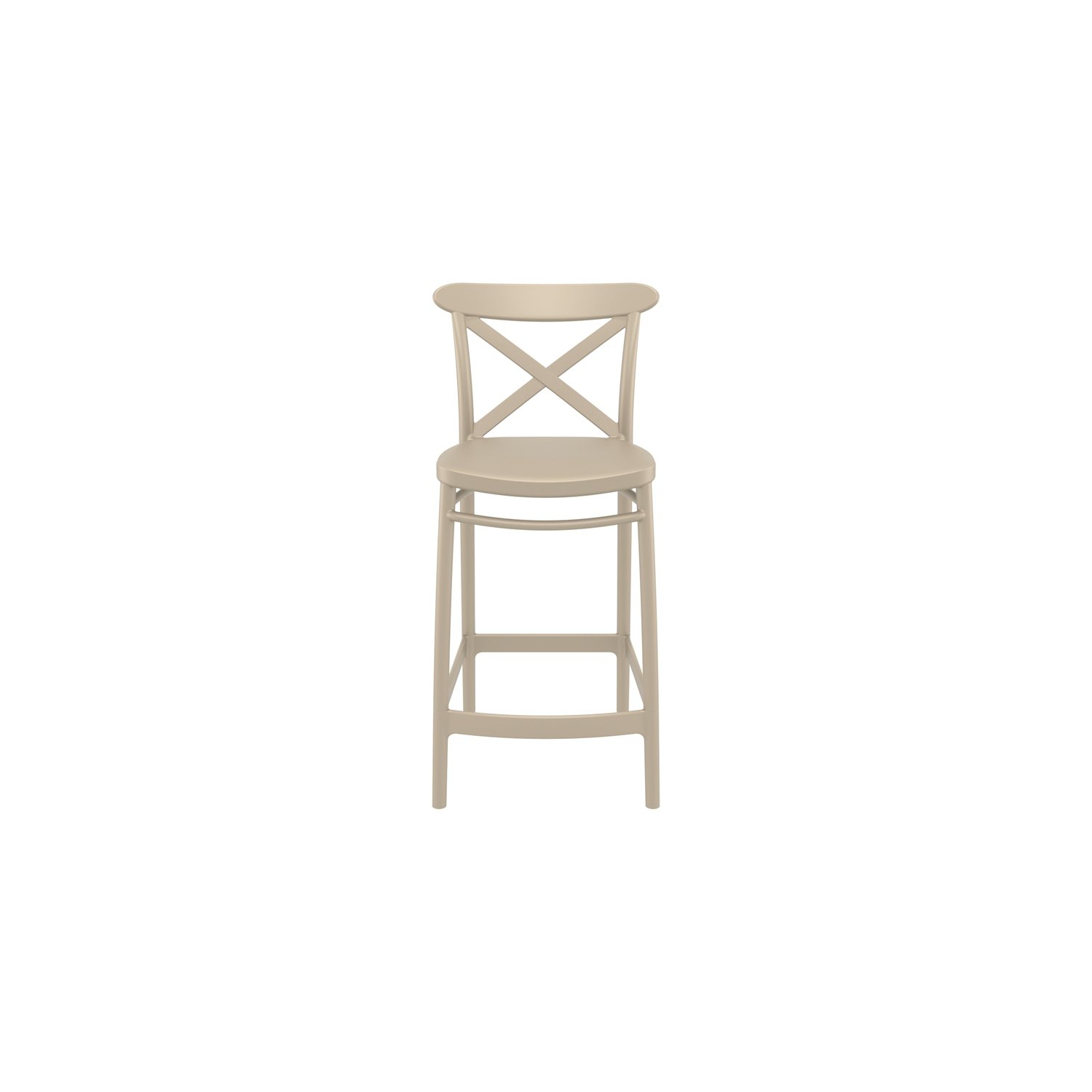 Compamia Cross Indoor Outdoor Counter Stool Taupe