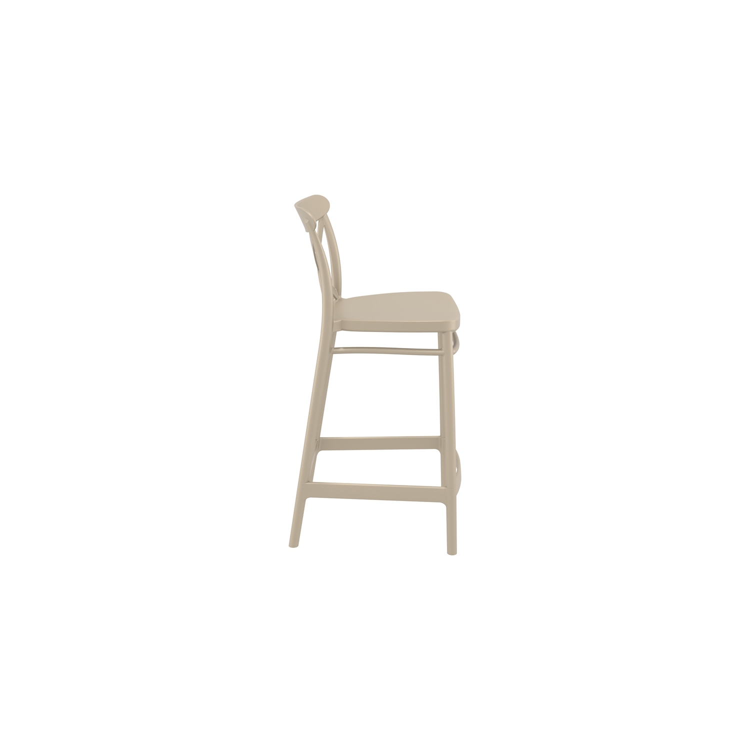 Compamia Cross Indoor Outdoor Counter Stool Taupe