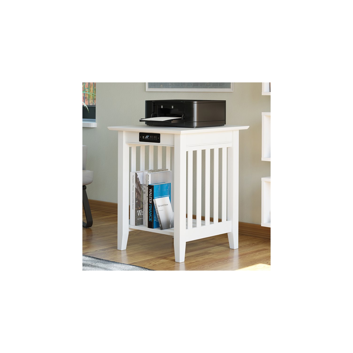 Chargeur d’imprimante AFI Mission, blanc