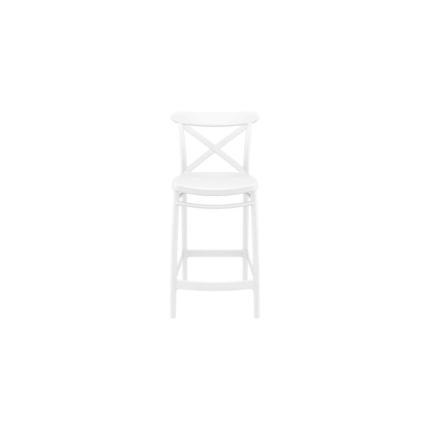 Compamia Cross Indoor Outdoor Counter Stool White