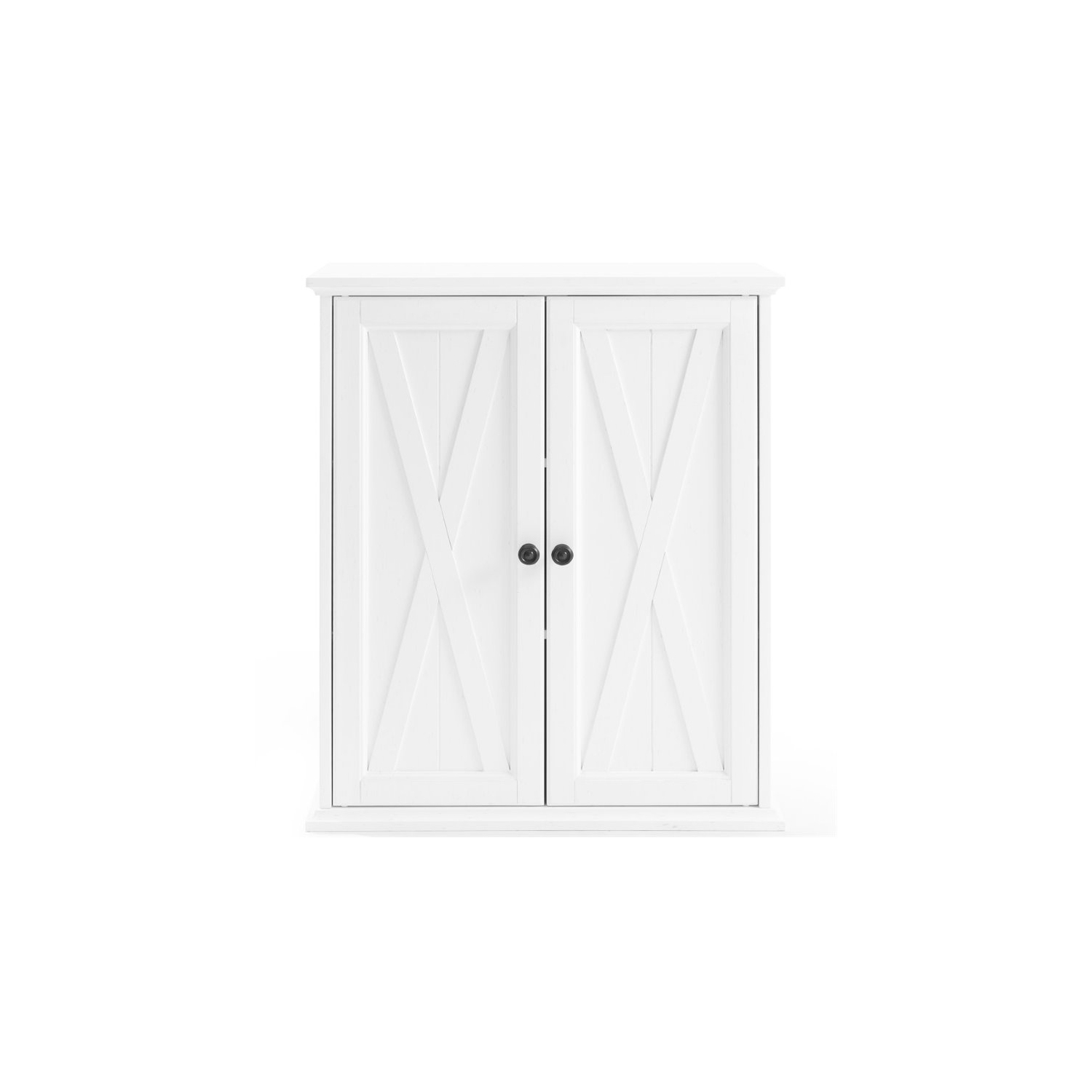 Crosley Clifton 2 Door Stackable Pantry in Distressed White