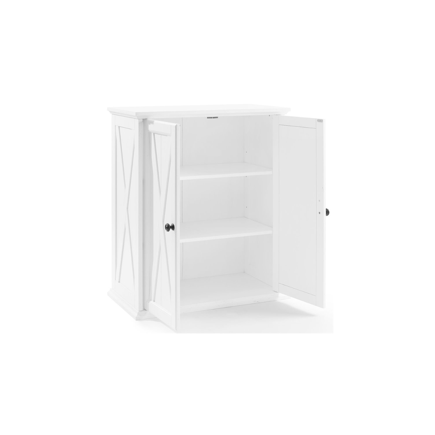 Crosley Clifton 2 Door Stackable Pantry in Distressed White