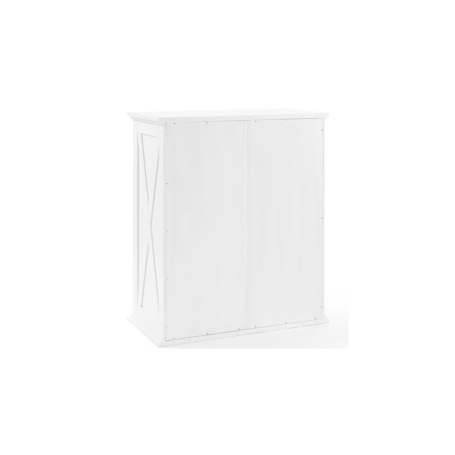 Crosley Clifton 2 Door Stackable Pantry in Distressed White