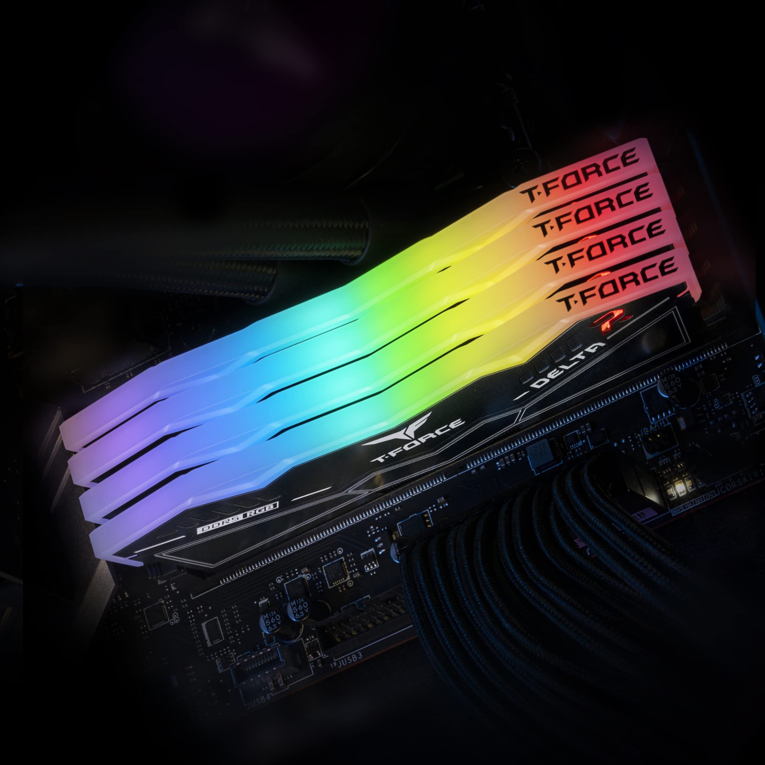 T-FORCE DELTA R DDR5 32GB 6400MHz ジャンク TEAMGROUP T-Force Delta RGB DDR5 Ram 32GB (2x16GB) 6400MHz
