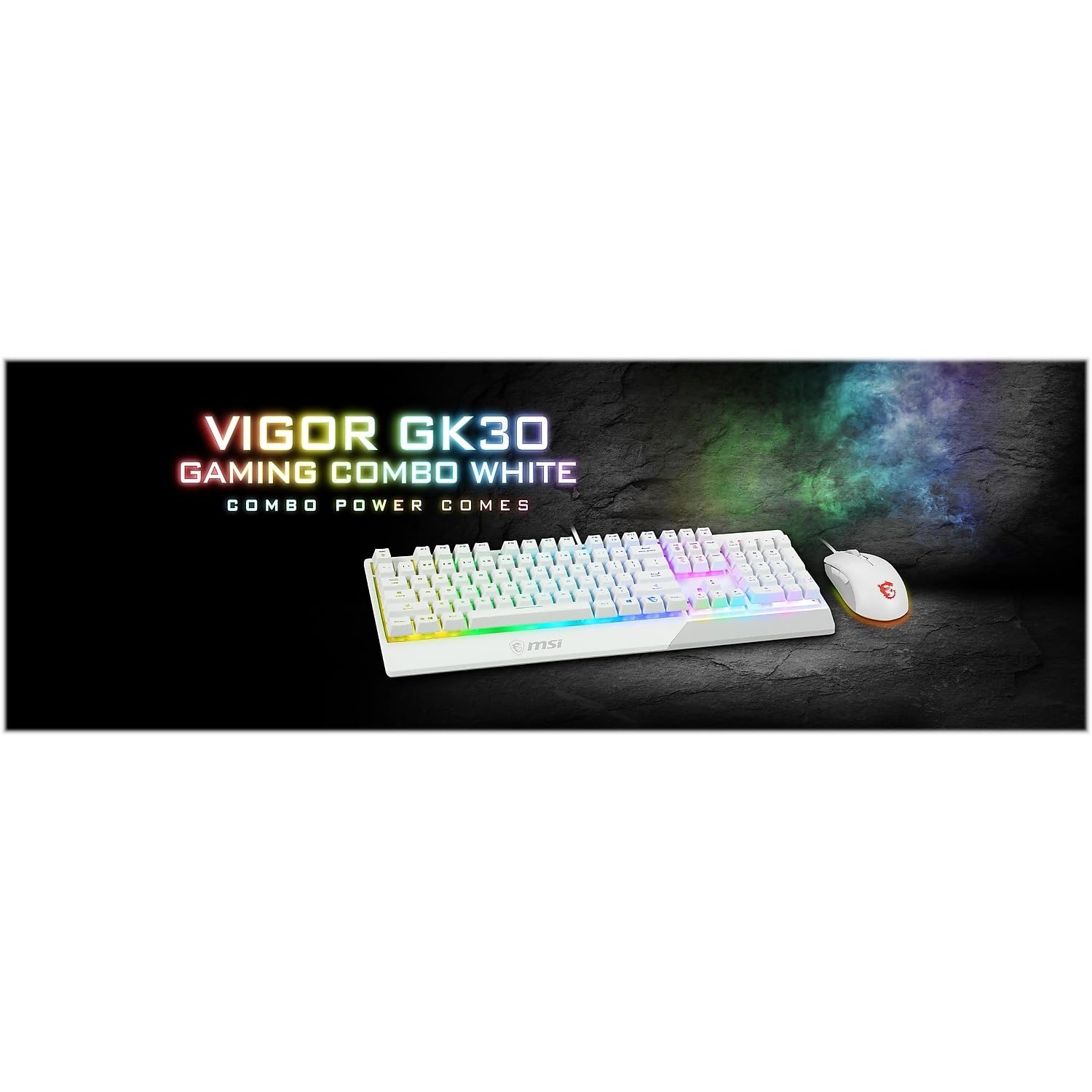 MSI Vigor Backlit RGB Dedicated Hotkeys Anti-Ghosting Mechanical Feel Gaming Keyboard & Gaming Mouse Combo