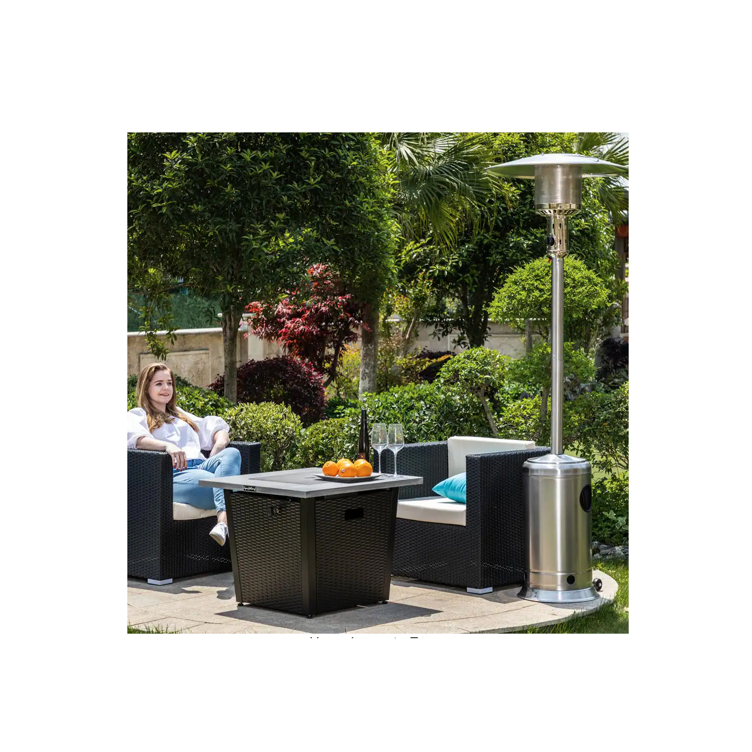 Legacy Heating 47,000 BTU Stainless Steel Flame Patio Heater - CAPH-7-SS