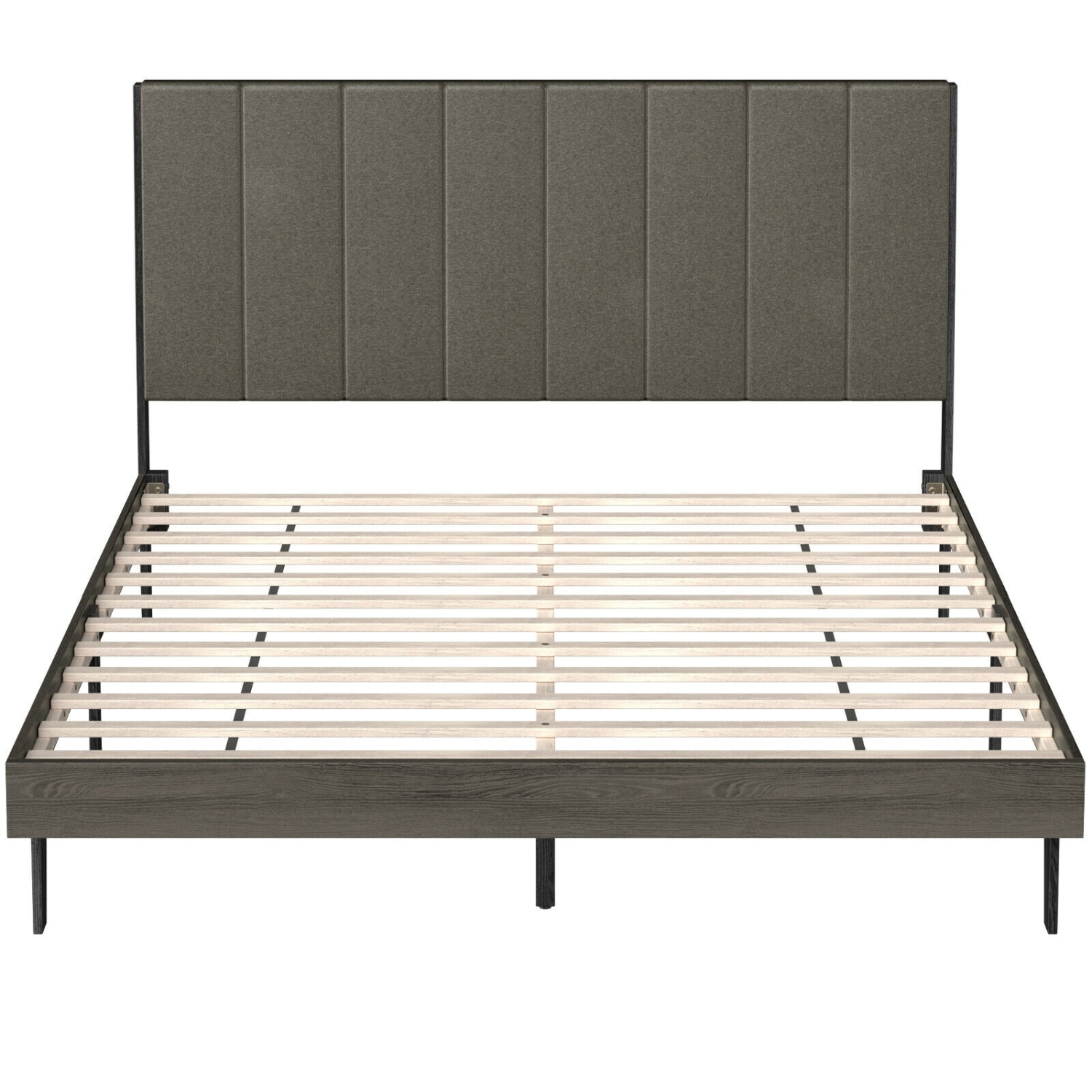 Upholstered Tufted Bed Frame without Mattress