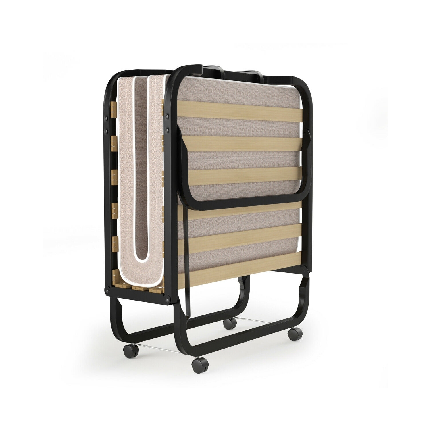 Rollaway Folding Bed with Memory Foam Mattress