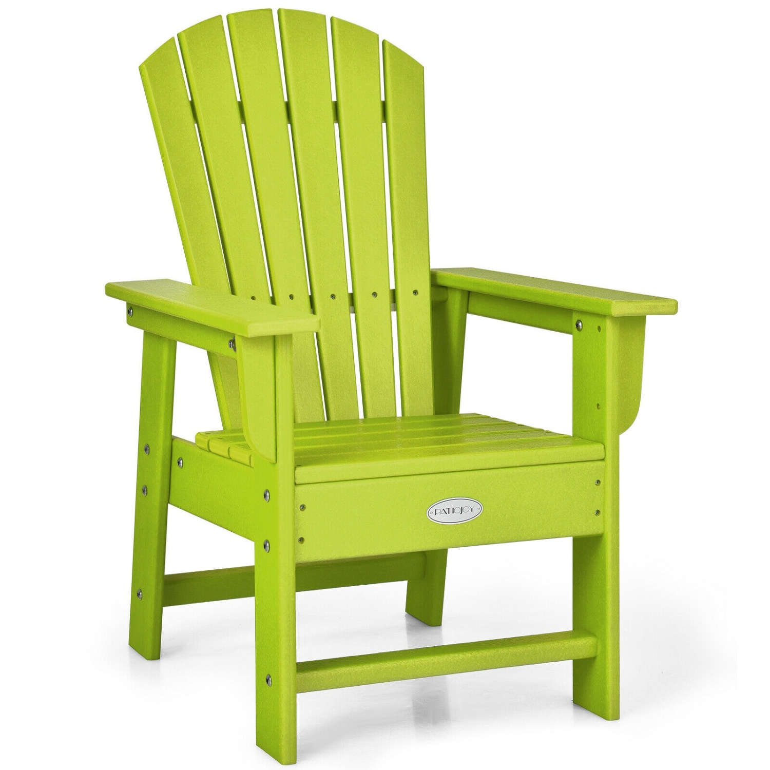 Chaise Adirondack de patio pour enfants avec dossier ergonomique - Vert