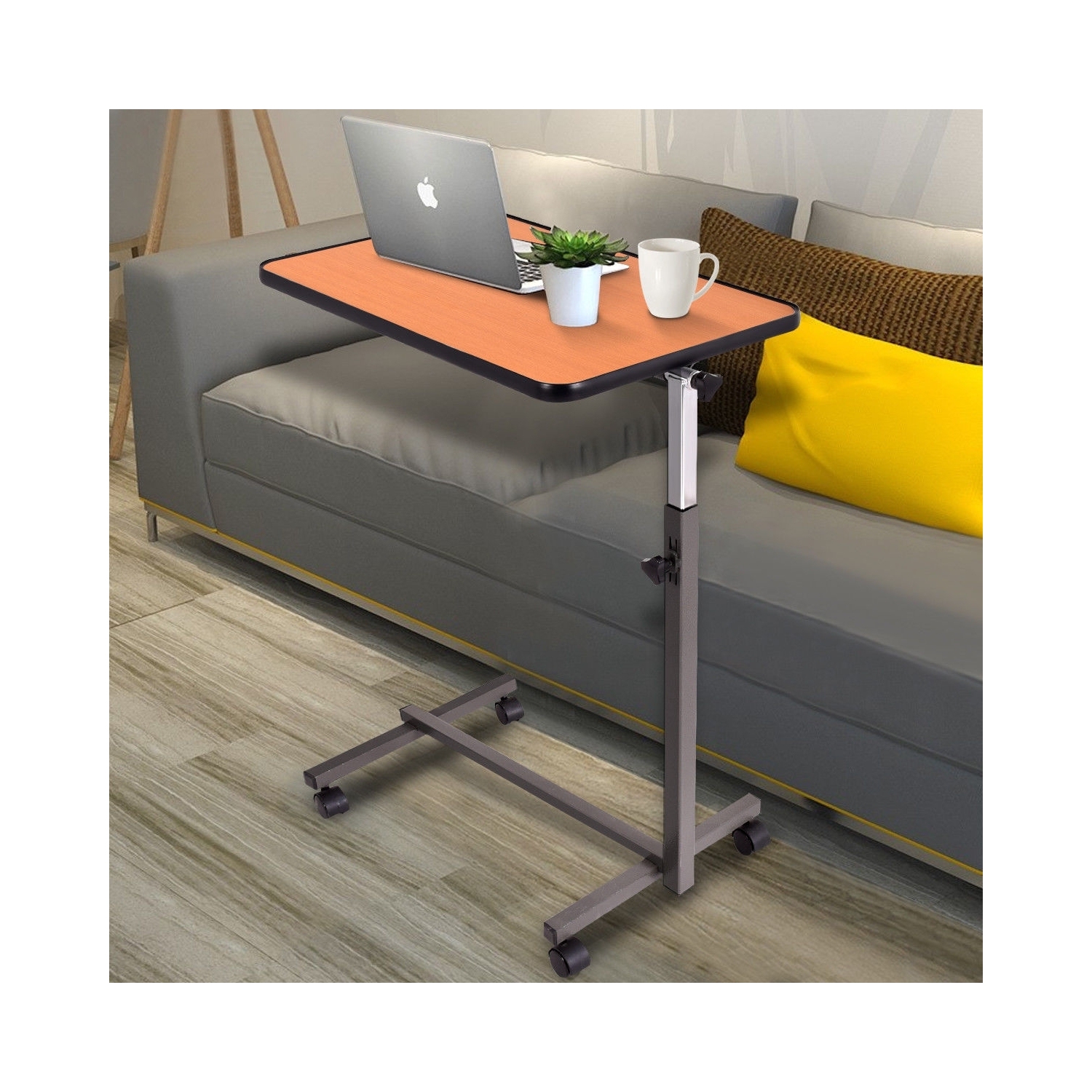 Overbed Rolling Food Tray Table