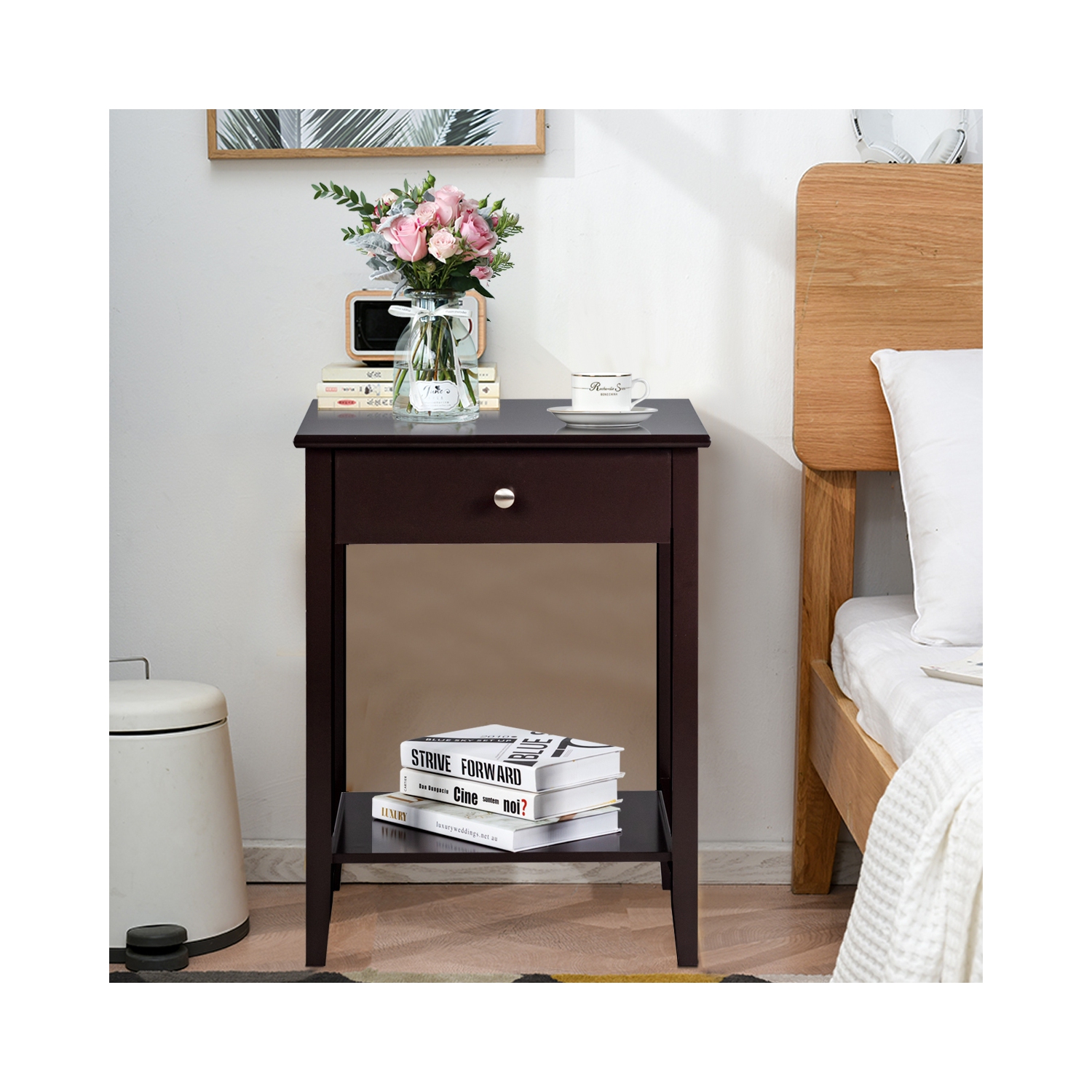 2-Piece Wooden Sofa Tables for Bedside or Living Room Use