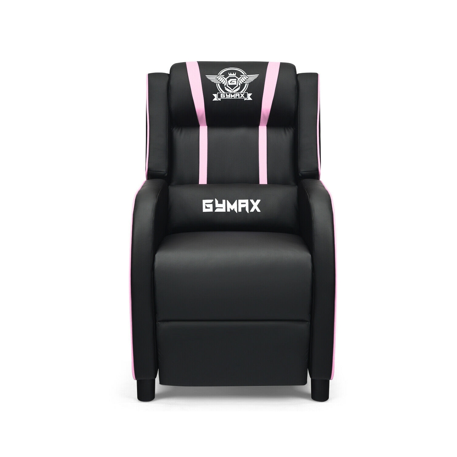 Massage Racing Gaming Single Recliner Chair-Pink
