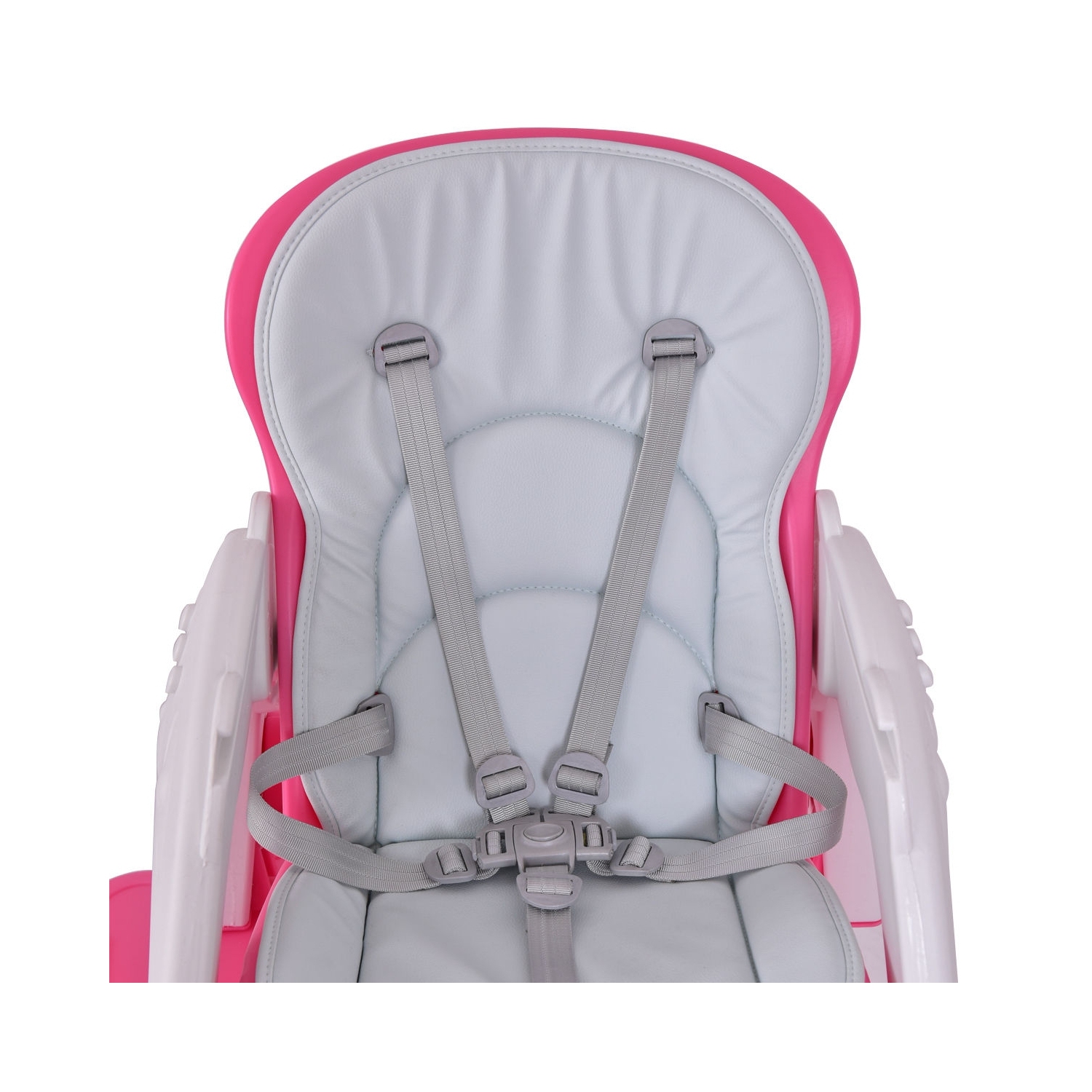 Chaise haute 3-en-1 convertible avec siège de table de jeu - Rose