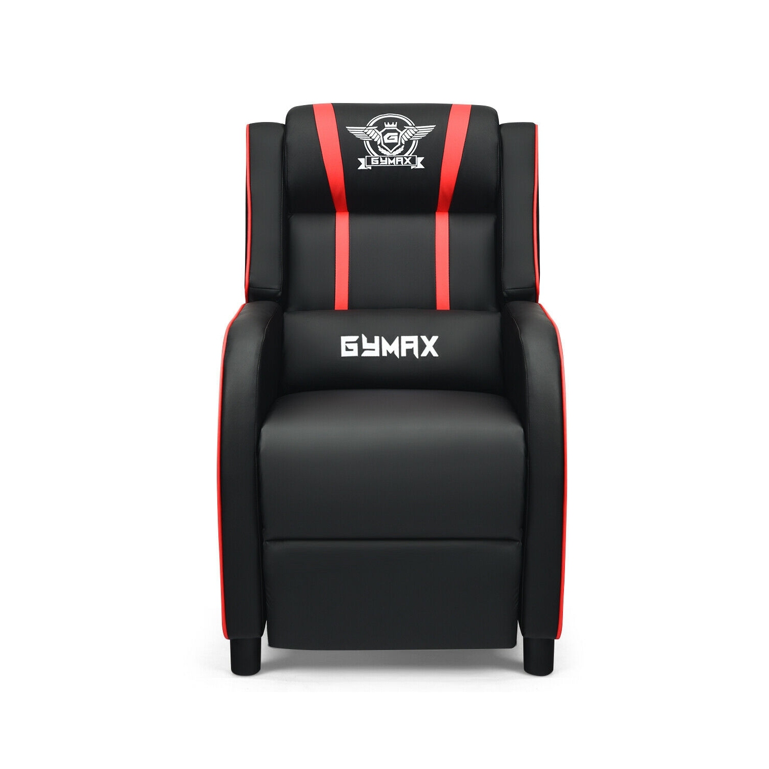Massage Racing Gaming Single Recliner Chair-Red
