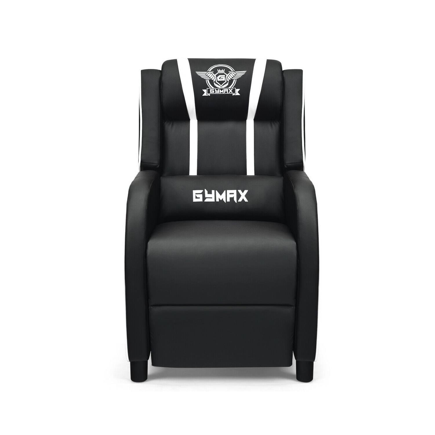 Fauteuil de jeu à inclinaison simple massage Racing - Blanc