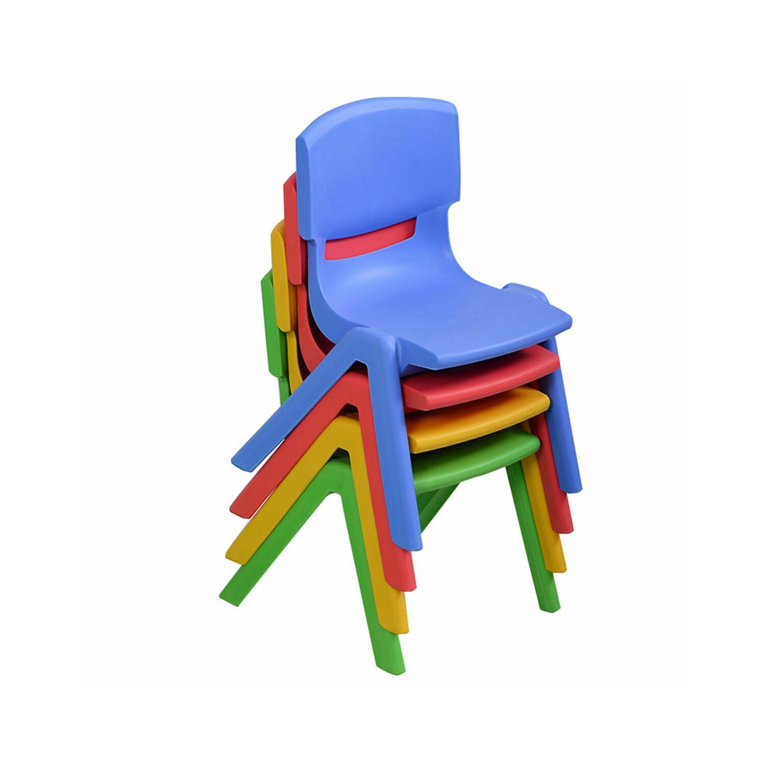 4-pack Colorful Stackable Plastic Children Chairs