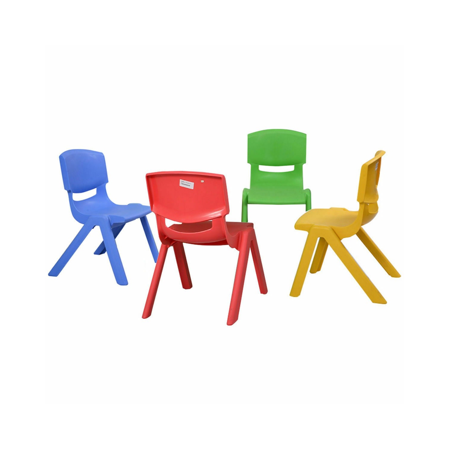 4-pack Colorful Stackable Plastic Children Chairs