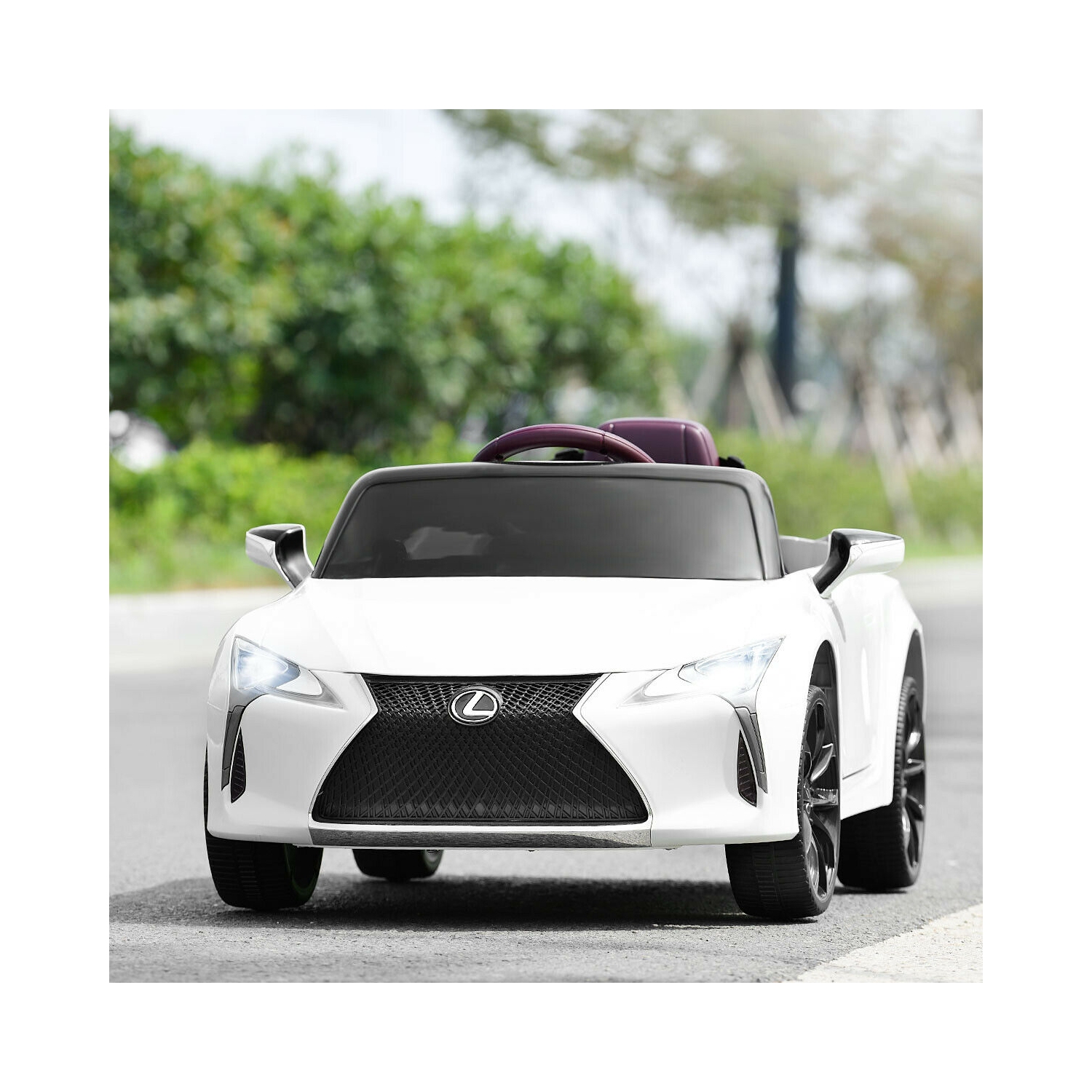 Lexus LC500 Licensed Kids 12V Ride Remote Control Electric Vehicle-White