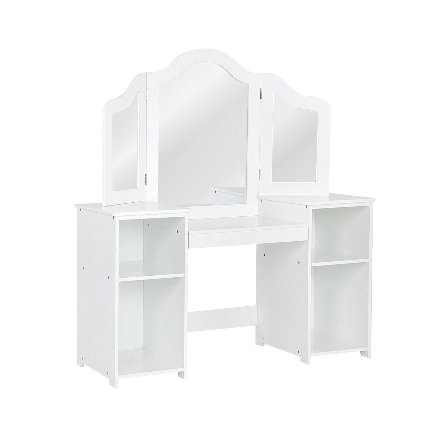 Ensemble 3 miroirs pliants pour enfants coiffeuse-Blanc