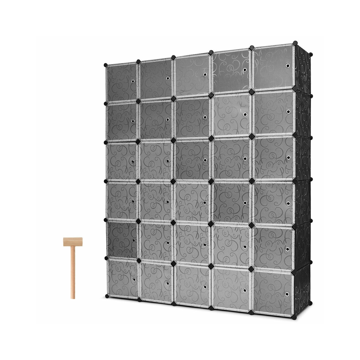 DIY 30 Cube Portable Closet Clothes Wardrobe Cabinet