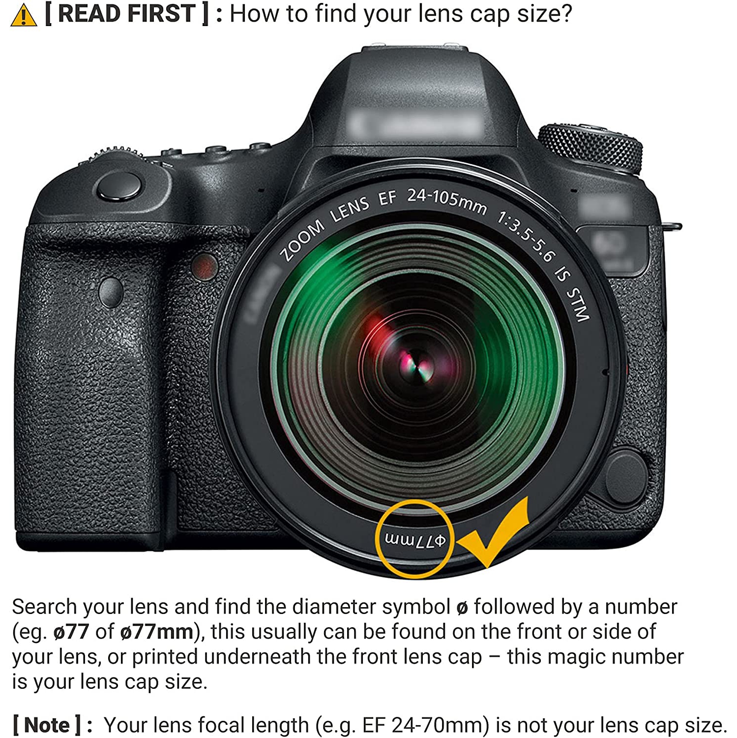 2 Pack 77mm Front Lens Cap Cover with Deluxe Cap Keeper for Canon EF 24-105mm f4L, EF 24-70mm f4L, EF 16-35mm f4L, Nikon AF-S 20mm f1.8, AF-S 16-35mm