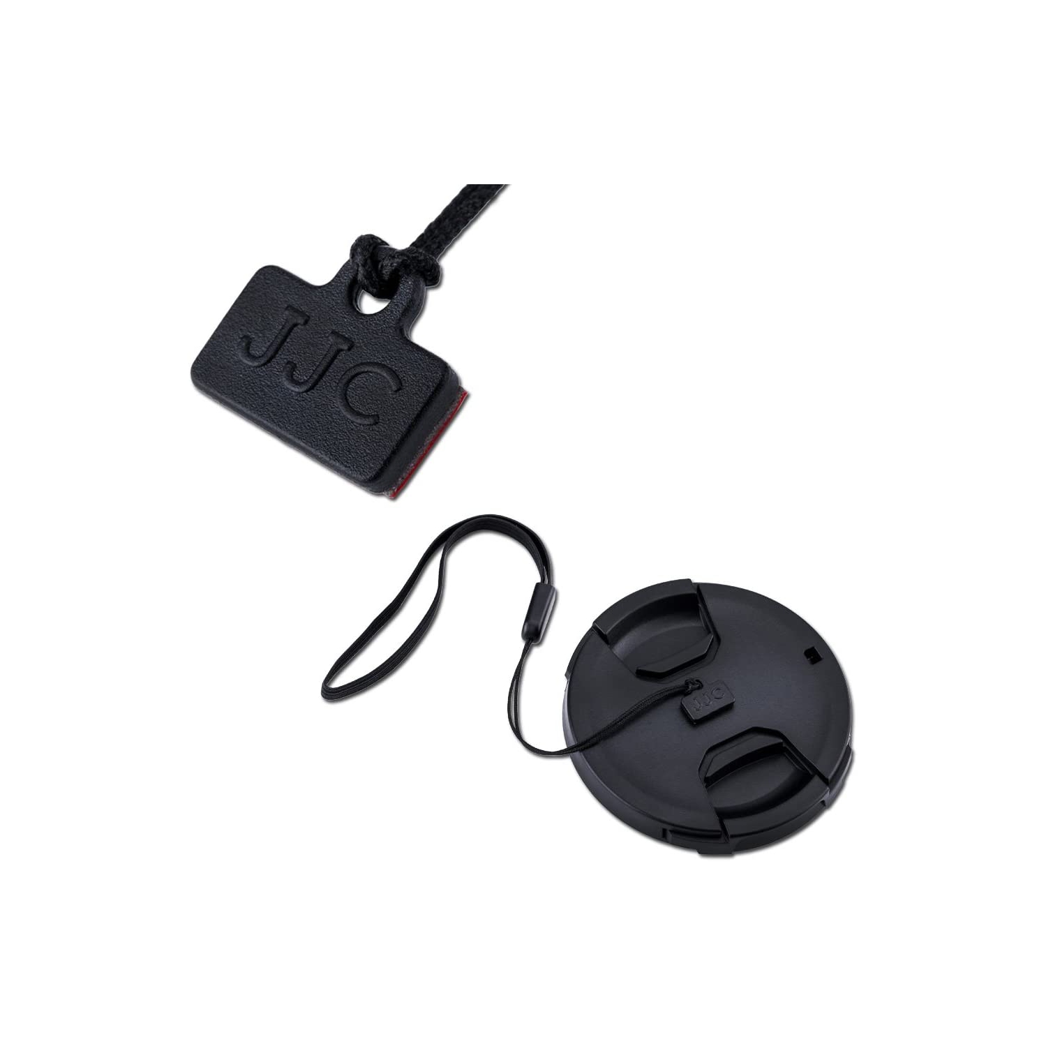 (2-Pack) 82mm Center Pinch Front Lens Cap + Elastic Lens Cap Keeper for Any Lenses from Canon Nikon Fujifilm Sony with 82mm Filter Thread, Replaces