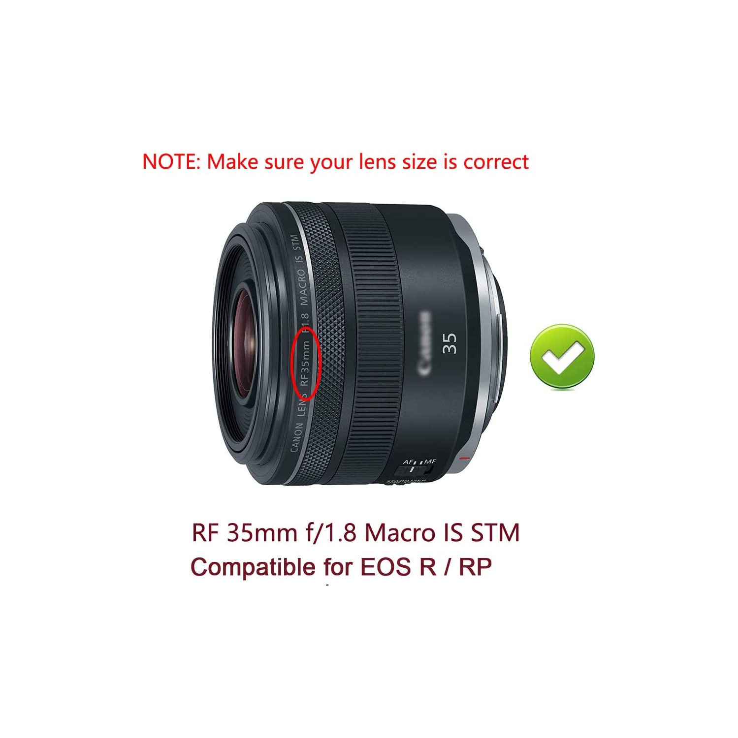 52mm Lens Cover Cap for Nikon D5300 D3300 w/NIKKOR AF-S 18-55mm Lens, Compatible for Canon R6 RP w/RF 35mm f/1.8 Lens