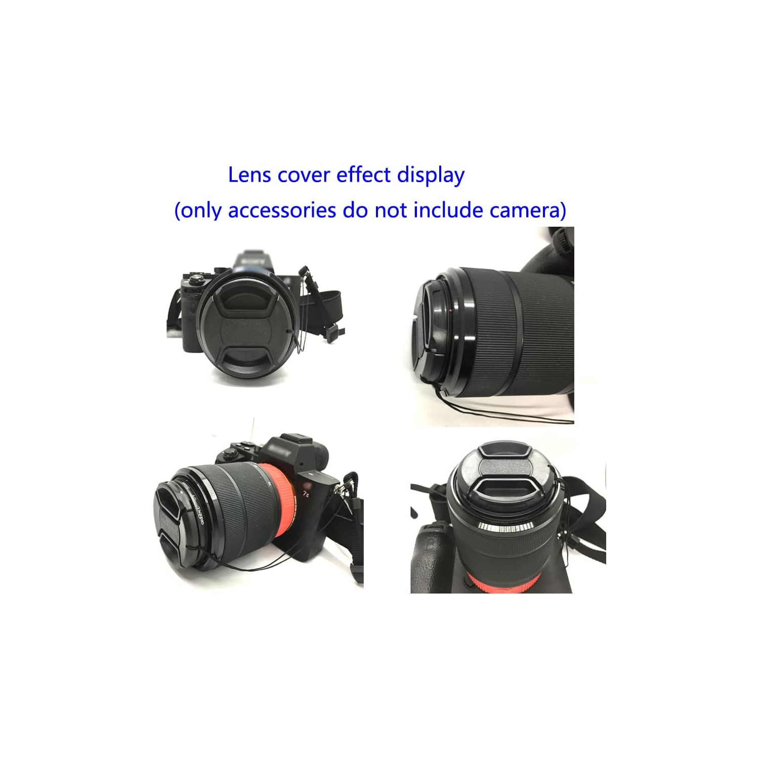 52mm Lens Cover Cap for Nikon D5300 D3300 w/NIKKOR AF-S 18-55mm Lens, Compatible for Canon R6 RP w/RF 35mm f/1.8 Lens
