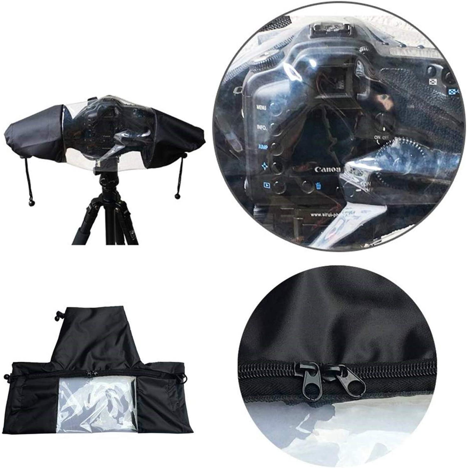 Waterproof Camera Rain Cover Professional Soft Black Camera Rain Covers for All DSLR SLR Cameras