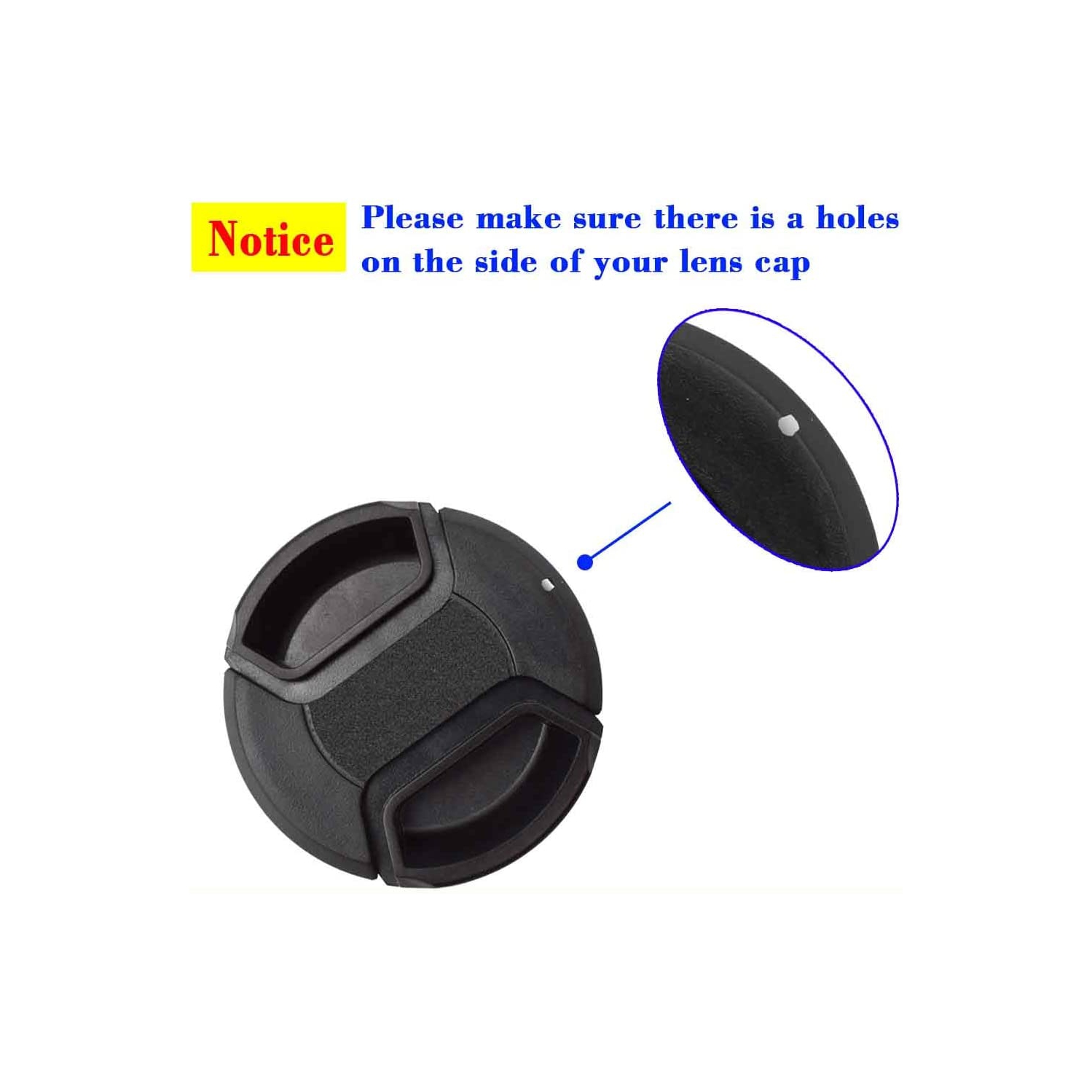 5 Pack Elastic Lens Cap Keeper Lens Cover Leash Prevent Lens Cap Lost Compatible with Canon/Nikon/Sony/Fujifilm/Olympus/Panasonic DSLR SLR Camera and