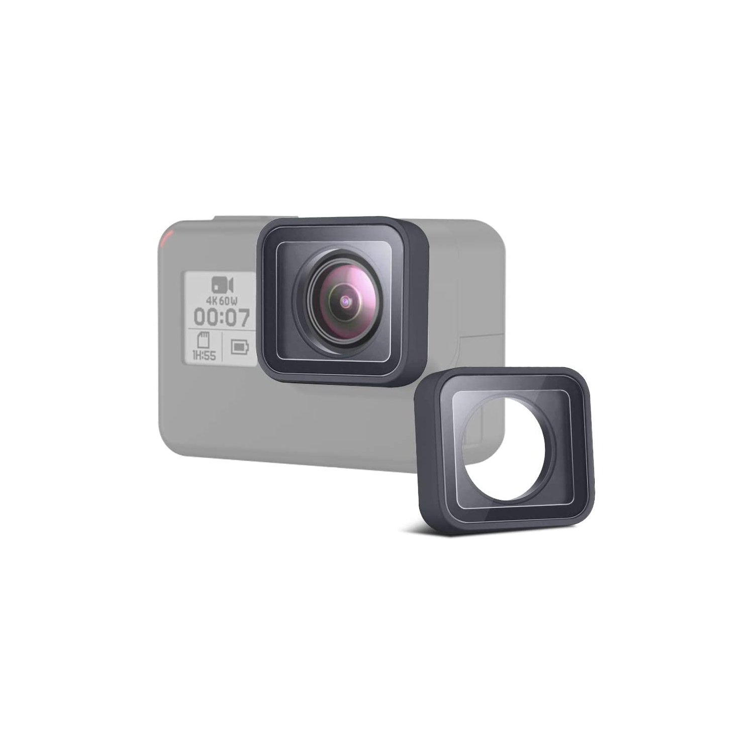 [2 Pack] Protective Lens Replacement for GoPro Hero 6,Hero 5 Lens Cover Camera Glass Protector Lens Cap Spare Repair Part