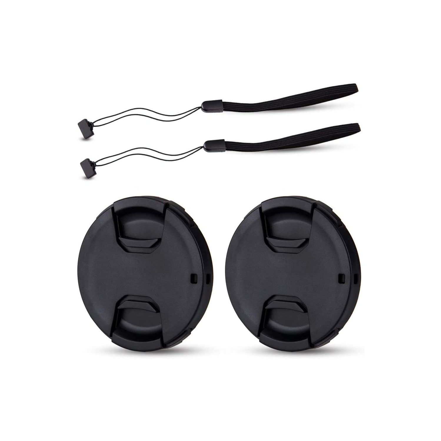 2 Pack 58mm Front Lens Cap Cover for Canon EOS Rebel T7 T6 T5 T8i T7i T6s T6i T5i T4i T3i SL1 SL2 SL3 with 18-55mm Kit Lens,Fujifilm XF 18-55mm/XC