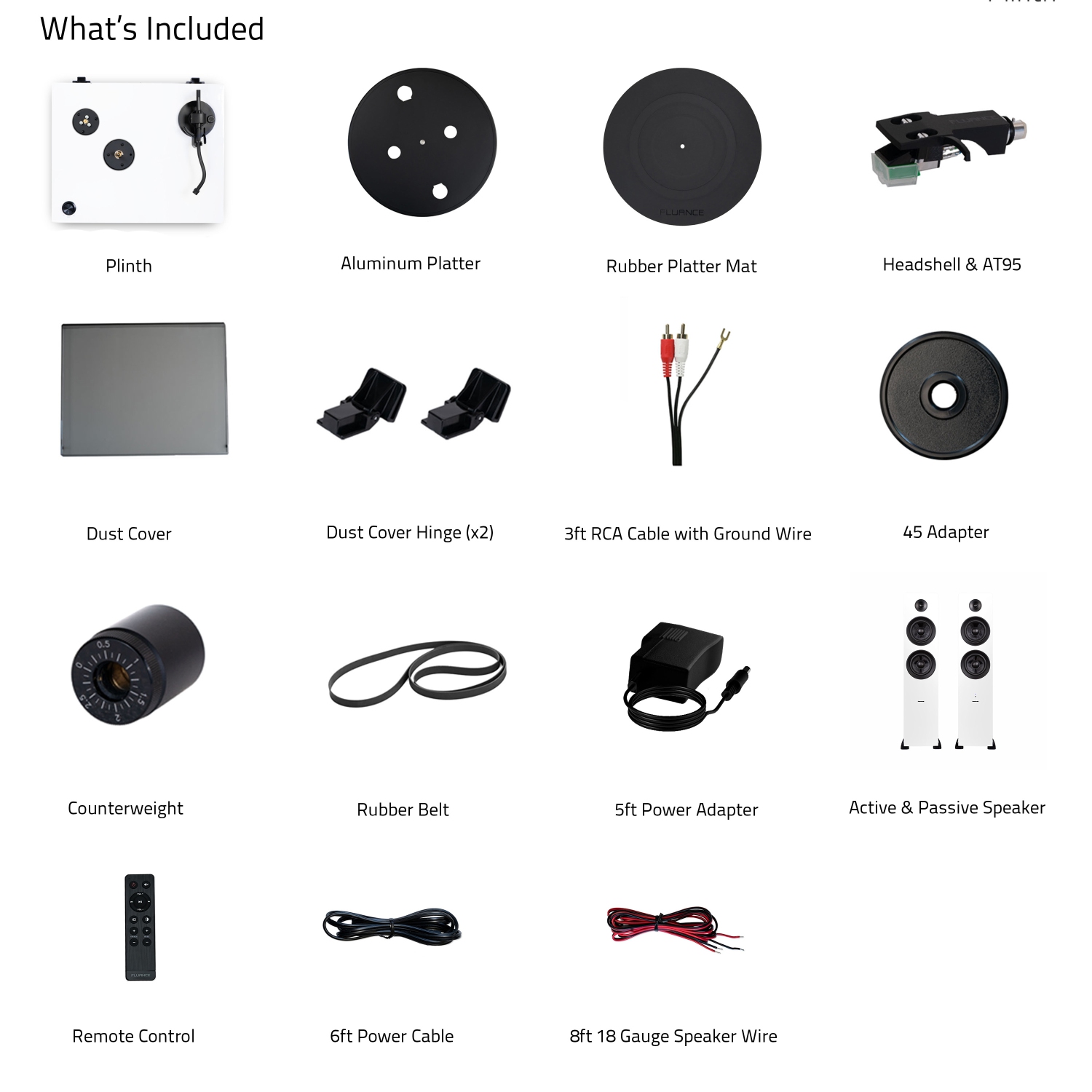 Fluance RT81 Elite High Fidelity Vinyl Turntable and Ai81Powered 2-Way Floorstanding Tower Speakers